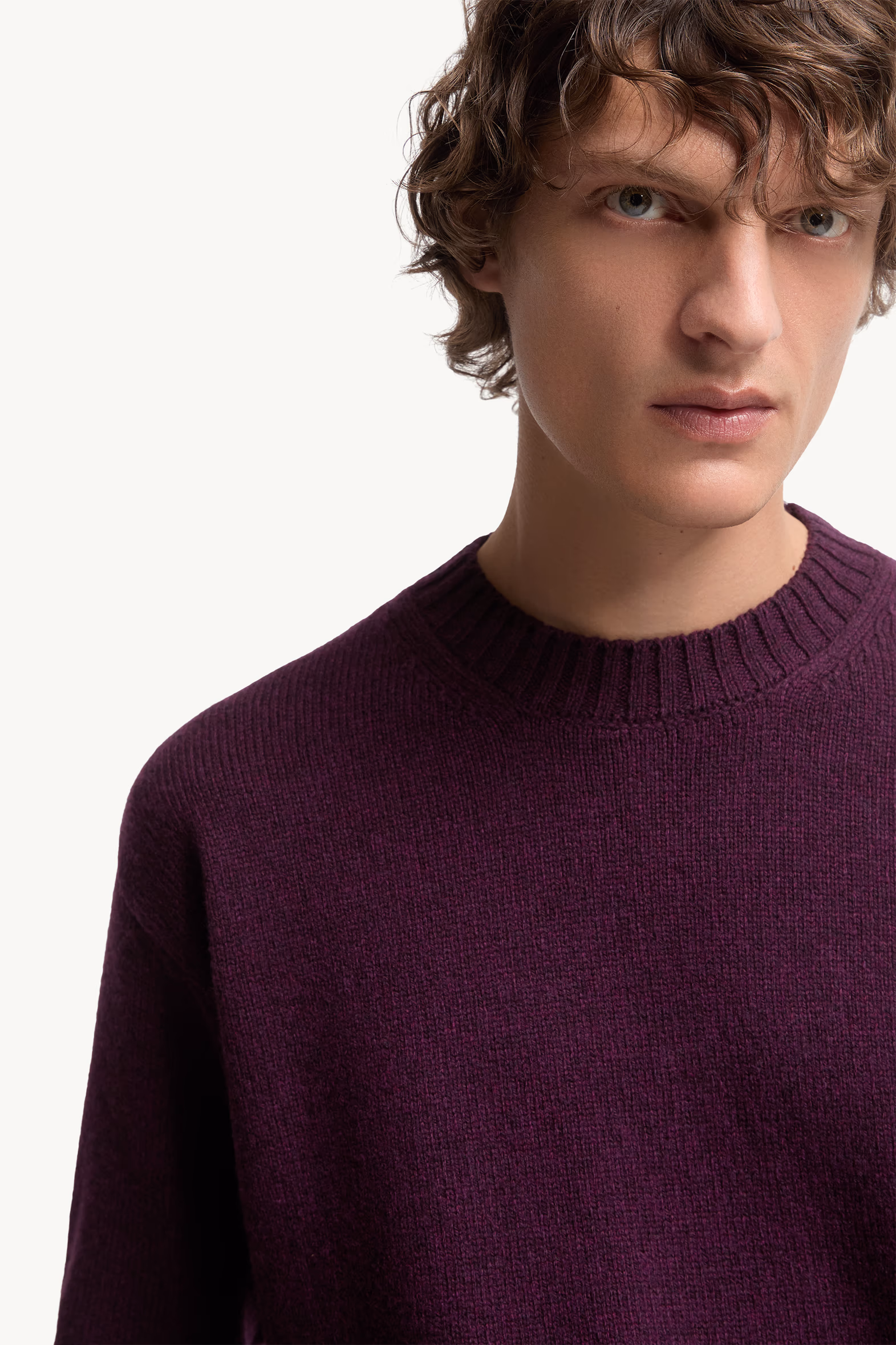 Monogram Wool & Cashmere Sweater Men Purple Moncler 6